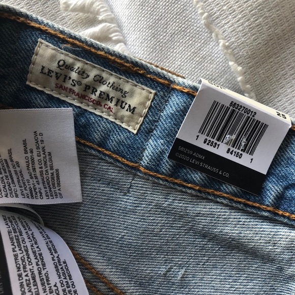 NWT Levi’s 501 High Rise Shorts in Fault Lines Size 25 - Picture 10 of 10